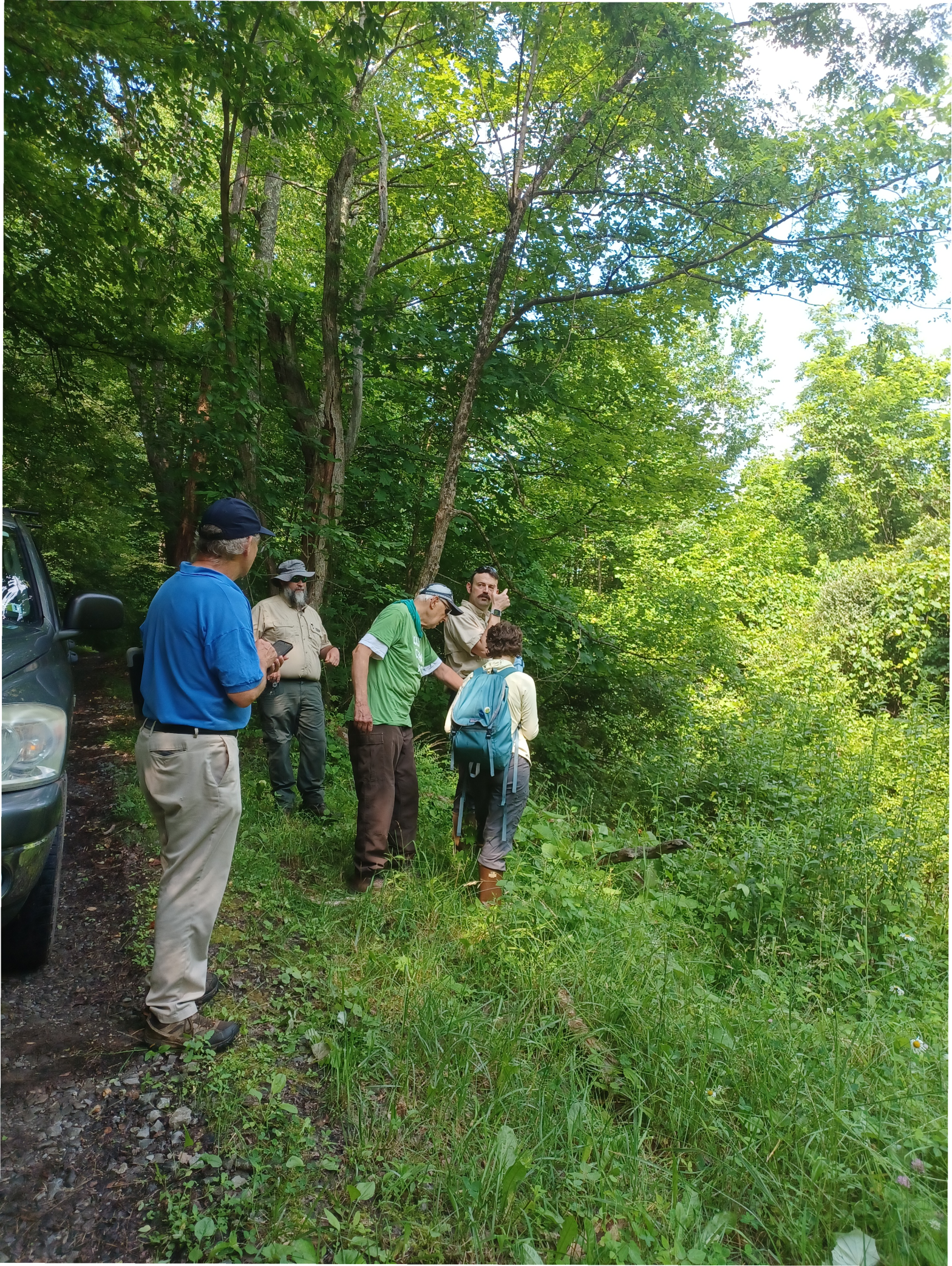 Guardians on site at Lambert Run with Rob Stuart, OSM, and WRI, WV DEP